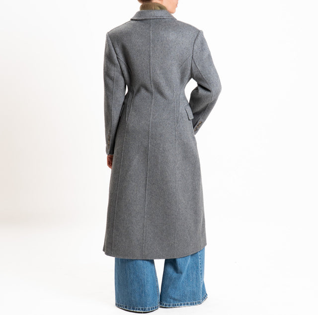 Haveone-Cappotto HAND MADE MISTO LANA doppiopetto - grigio melange