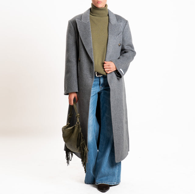 Haveone-Cappotto HAND MADE MISTO LANA doppiopetto - grigio melange