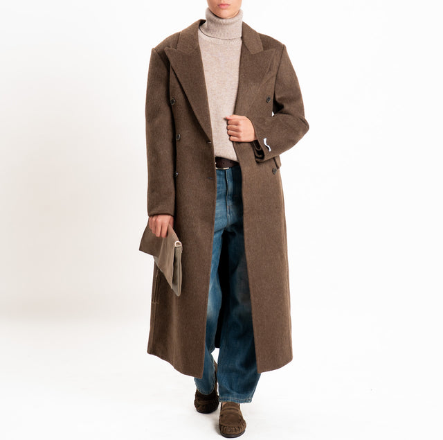 Haveone-Cappotto HAND MADE MISTO LANA doppiopetto - moro