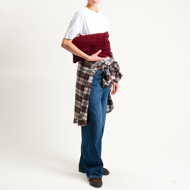 Haveone-Camicia check flanella - moro/bordeaux