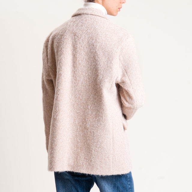 Haveone-Giacca lana cotta oversize - beige