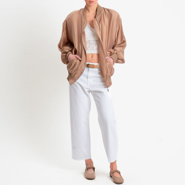 Haveone-Bomber tessuto lyocell - Beige
