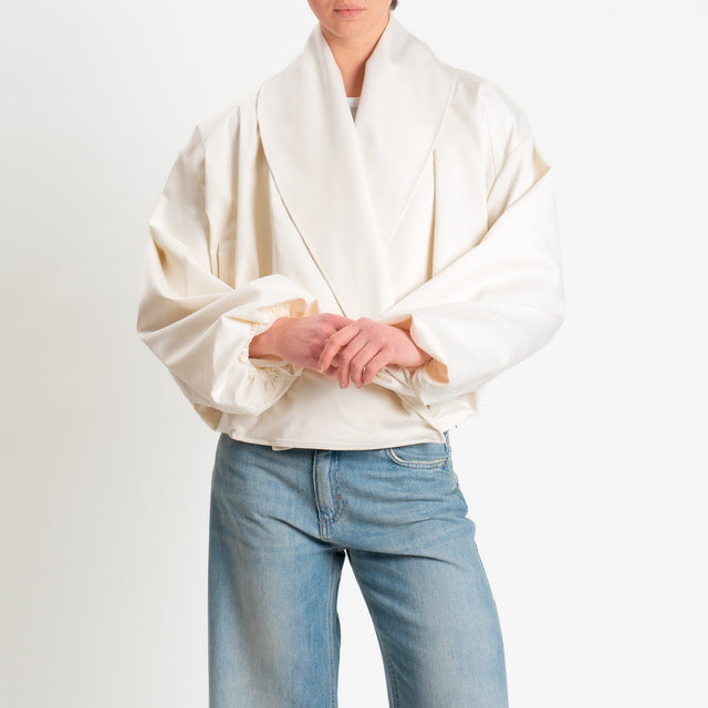 Haveone-Bomber con chiusura asimmetrica - latte