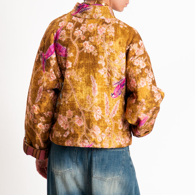 Haveone-Bomber fantasia pappagalli - olio/cipria/fucsia