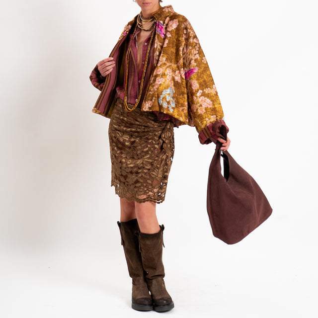 Haveone-Bomber fantasia pappagalli - olio/cipria/fucsia
