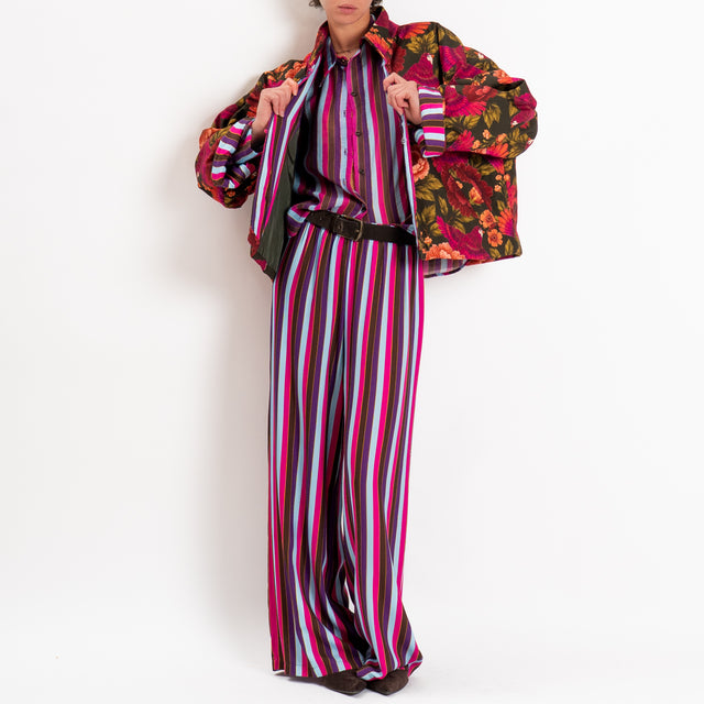 Haveone-Bomber fantasia colibrì - militare/fucsia