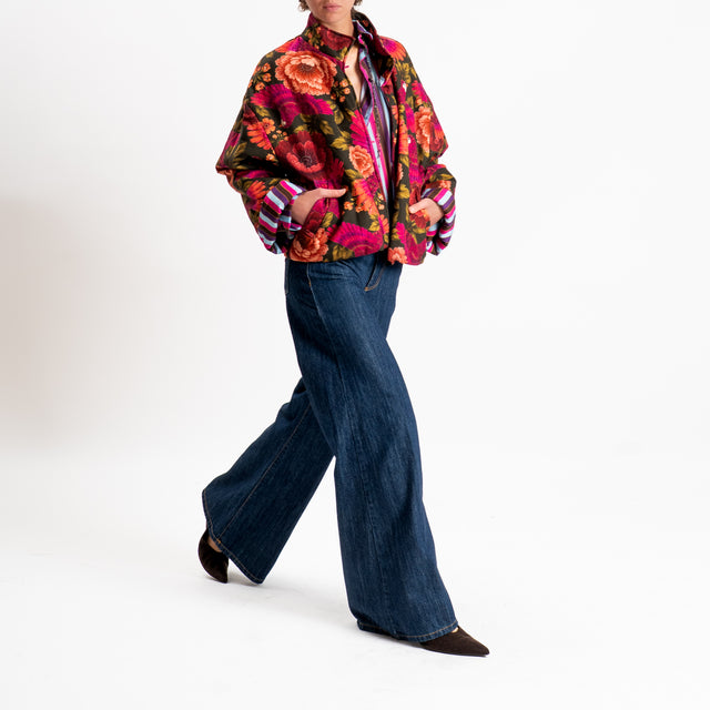 Haveone-Bomber fantasia colibrì - militare/fucsia