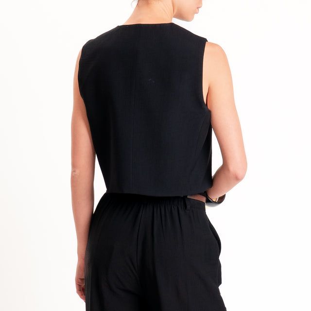 Haveone-Completo gilet + pantalone - nero