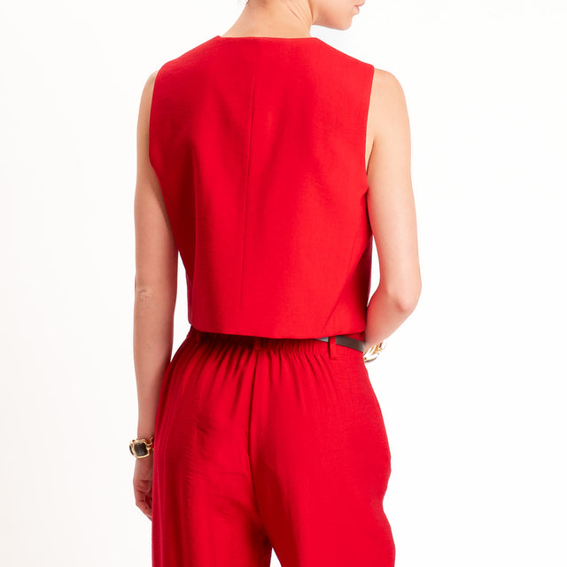 Haveone-Completo gilet + pantalone - ciliegia