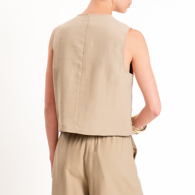 Haveone-Gilet chiusura asimmetrica - safari