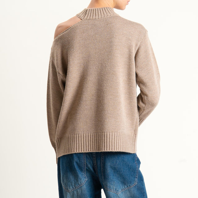 Haveone-Maglia cut out misto alpaca - coloniale