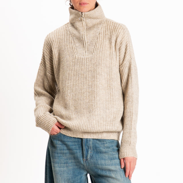 Haveone-Maglia jumper misto lana - beige