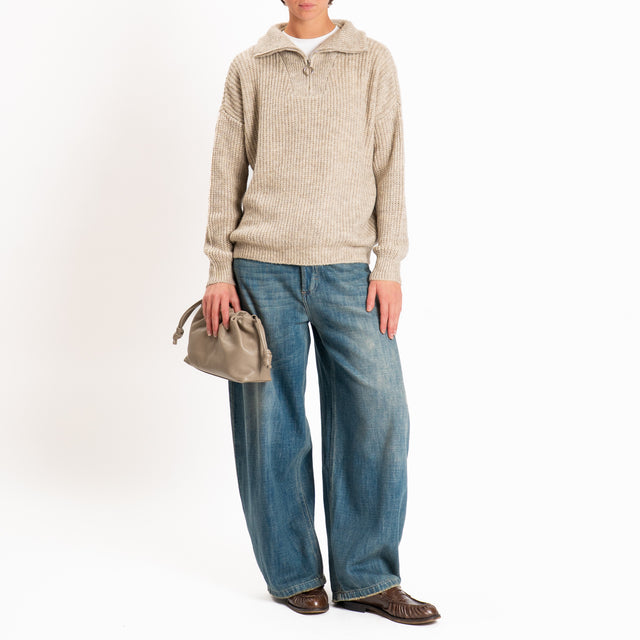 Haveone-Maglia jumper misto lana - beige