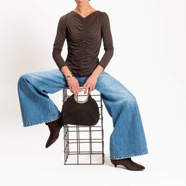 Haveone-T-shirt misto cashmere - moro