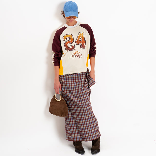 Haveone-Felpa light "24" - bordeaux/burro/giallo