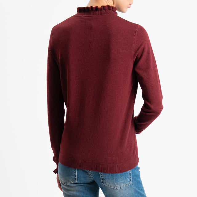 Haveone-Maglia bordi rouches - Bordeaux