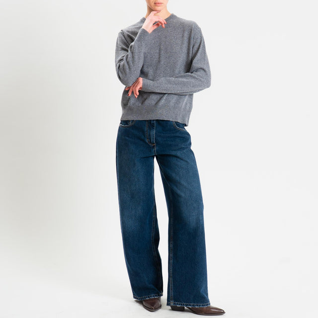 Haveone-Maglia girocollo misto lana - grigio melange