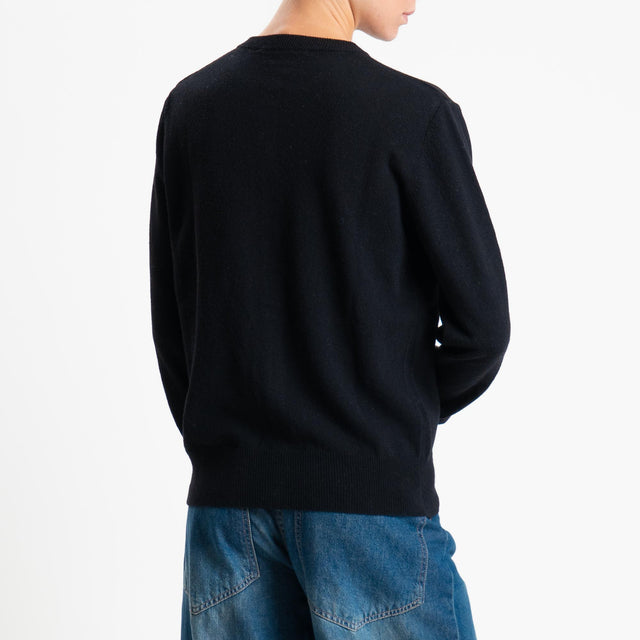 Haveone-Cardigan rebecchina misto lana - nero