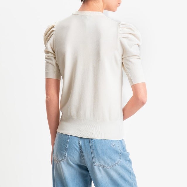 Haveone-Maglia manica sbuffo - burro