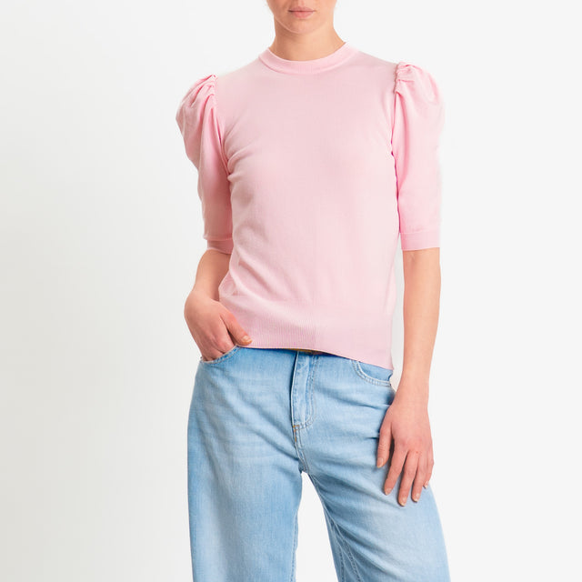 Haveone-Maglia manica sbuffo - rosa