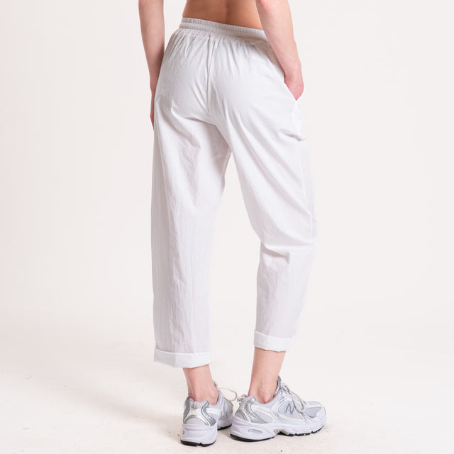 Haveone-Pantalone popeline cotone light - latte