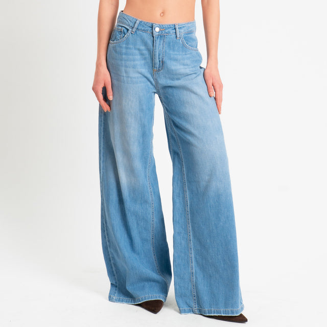 Haveone- Jeans KETTY wide leg - denim chiaro