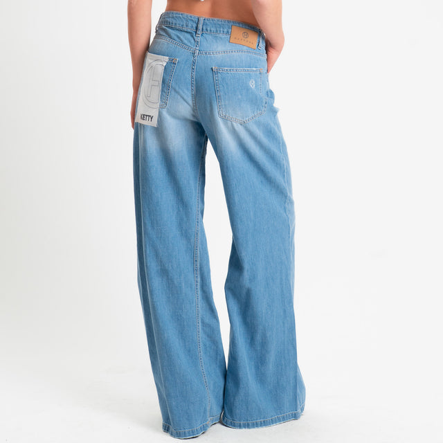 Haveone- Jeans KETTY wide leg - denim chiaro