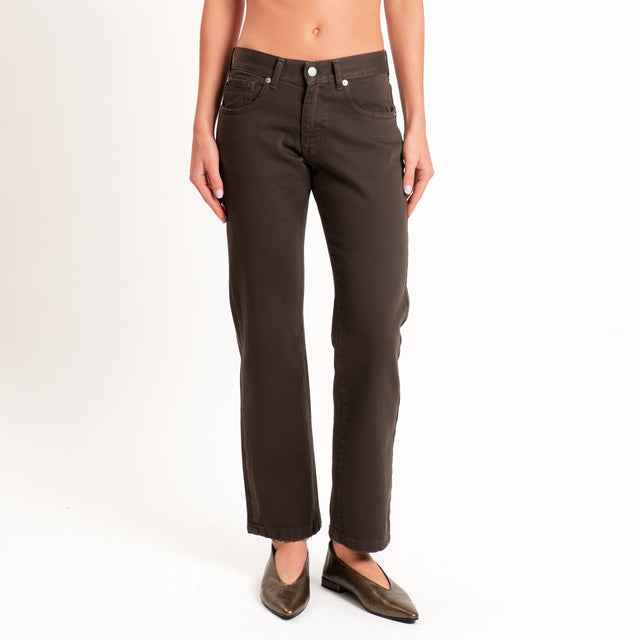 Haveone-Pantalone LILY straight fit - moro