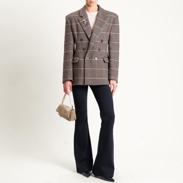 Haveone-Pantalone bootcut punto milano - nero