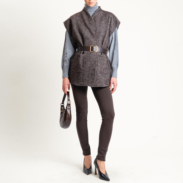 Haveone-Leggings punto milano - moro