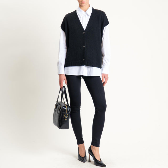 Haveone-Leggings punto milano - nero