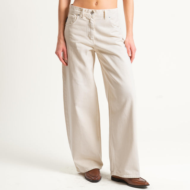 Haveone-Jeans BELLA wide leg - burro