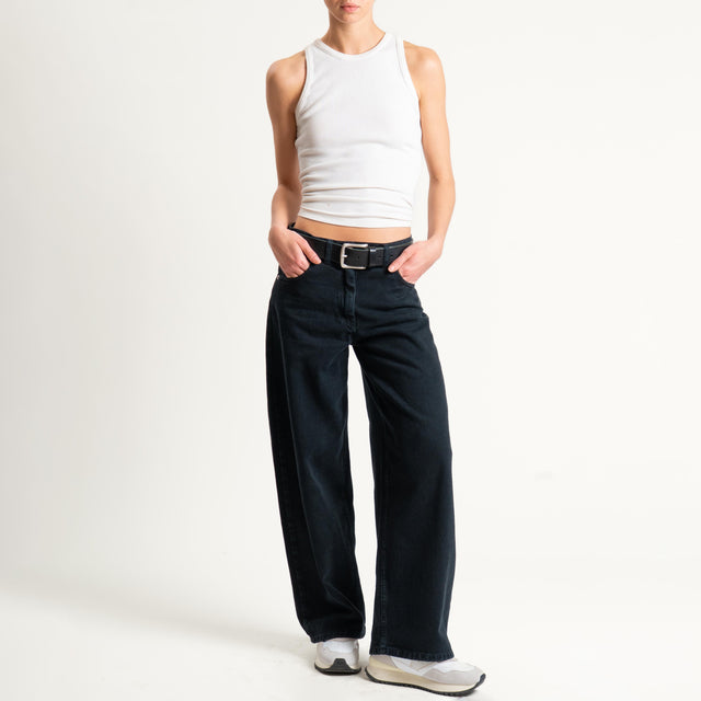 Haveone-Jeans BELLA wide leg - nero