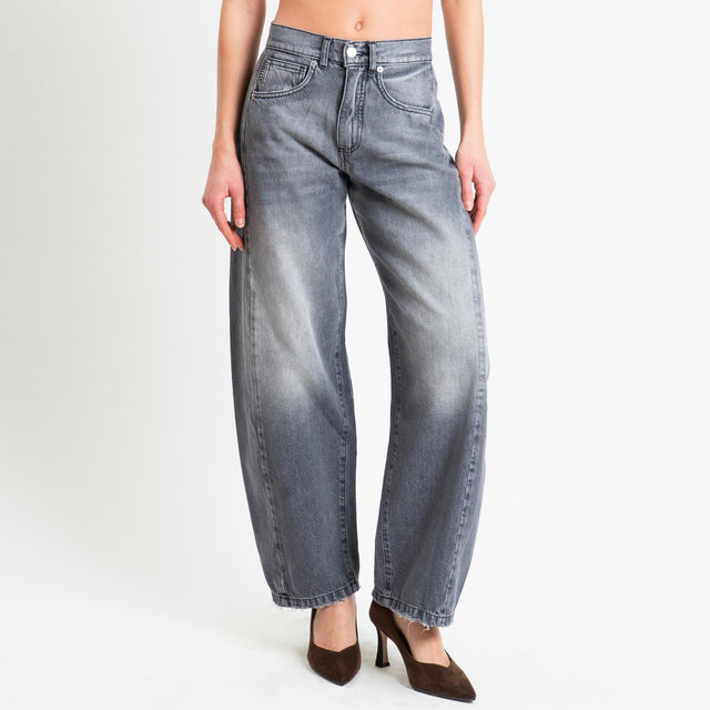 Haveone-Jeans LUCY barrel stone wash - denim nero