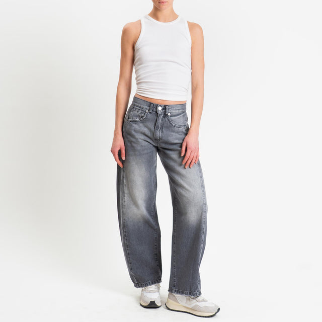 Haveone-Jeans LUCY barrel stone wash - denim nero