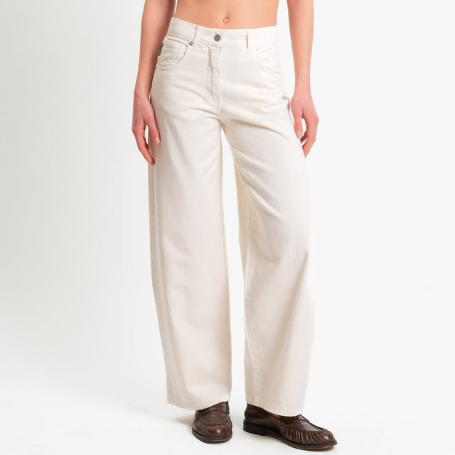 Haveone-Jeans BELLA wide leg fit - burro