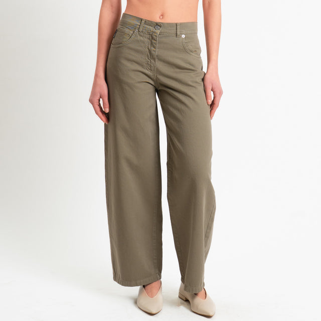 Haveone-Jeans BELLA wide leg fit - salvia