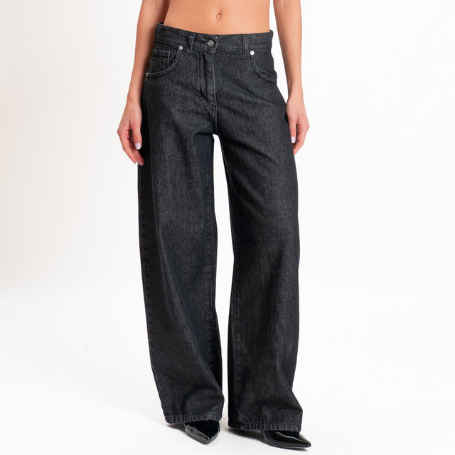 Haveone-Jeans BELLA wide leg fit - denim nero