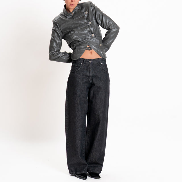 Haveone-Jeans BELLA wide leg fit - denim nero