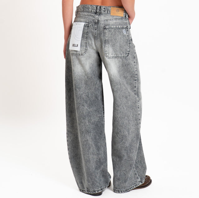 Haveone-Jeans BELLA wide leg fit - denim nero