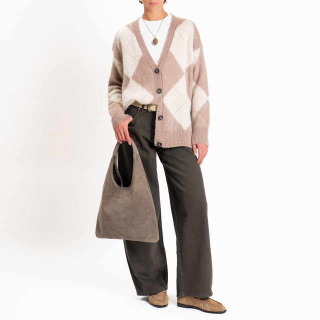 Haveone-Pantalone BELLA wide leg - moro