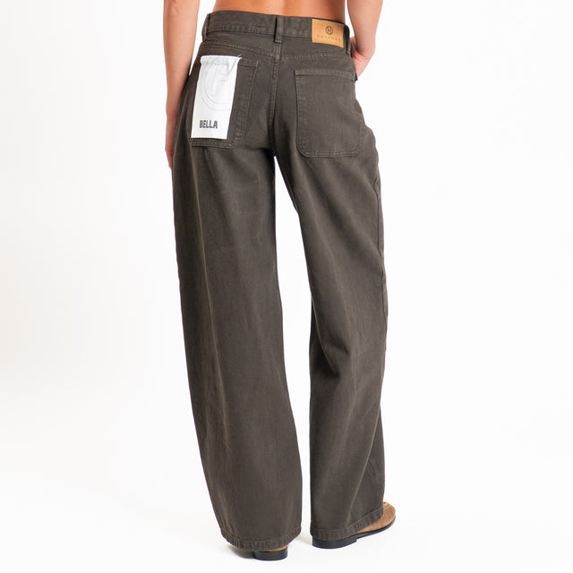 Haveone-Pantalone BELLA wide leg - moro
