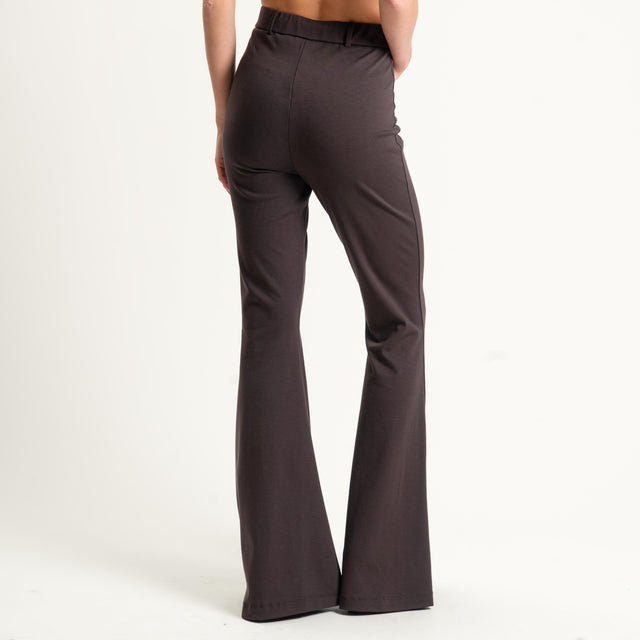Haveone-Pantalone bootcut punto milano - moro