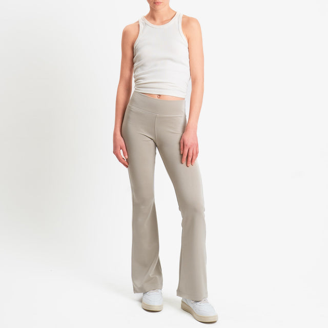 Haveone-Pantalone felpa boot cut - salvia