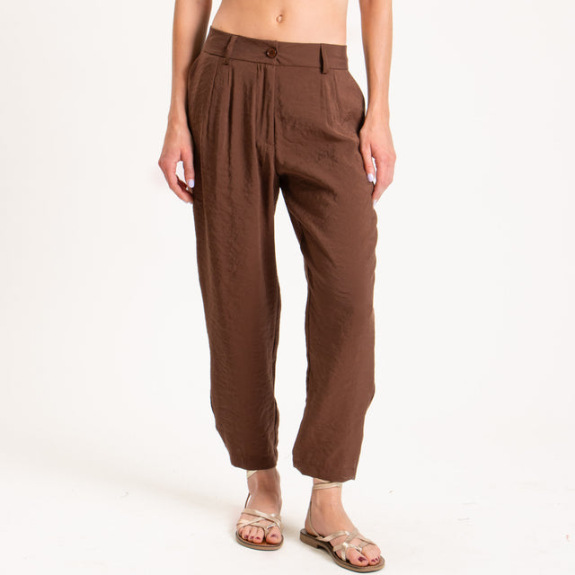 Haveone-Pantalone tessuto modal fibra naturale - cioccolato