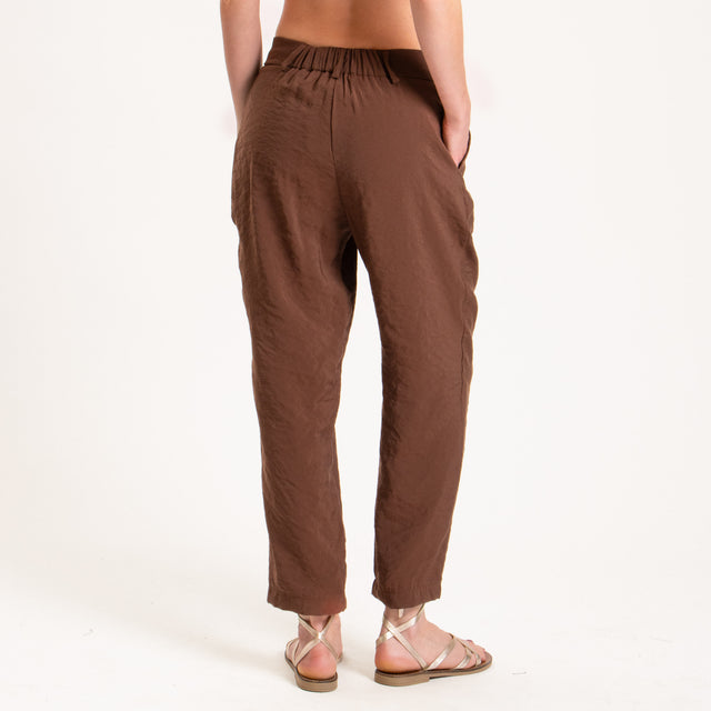 Haveone-Pantalone tessuto modal fibra naturale - cioccolato