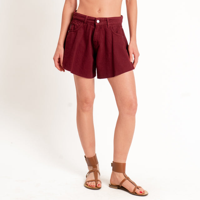Haveone-Shorts IVY a farfalla jeans taglio vivo - india
