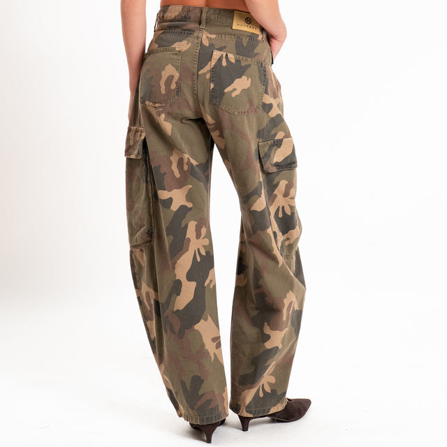 Haveone-Pantalone barrel cargo camouflage - militare/moro/beige