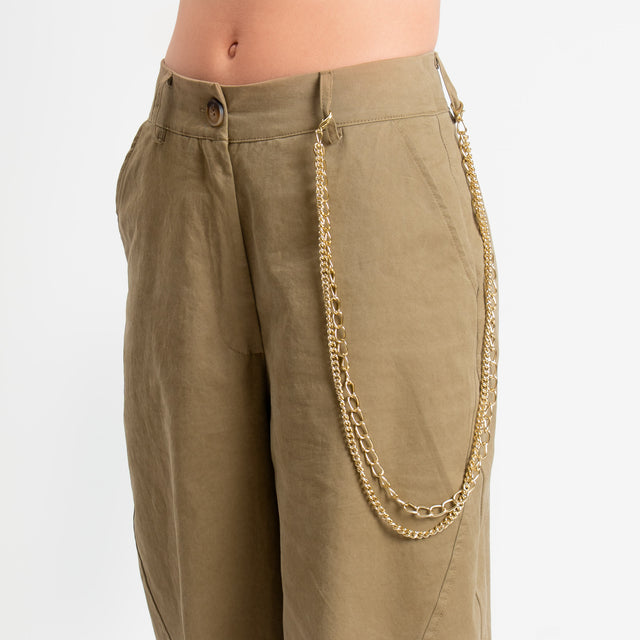 Haveone-Pantalone balloon con catena removibile - bruciato