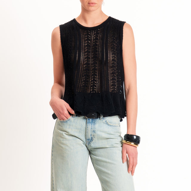 Haveone-Top crochet - nero